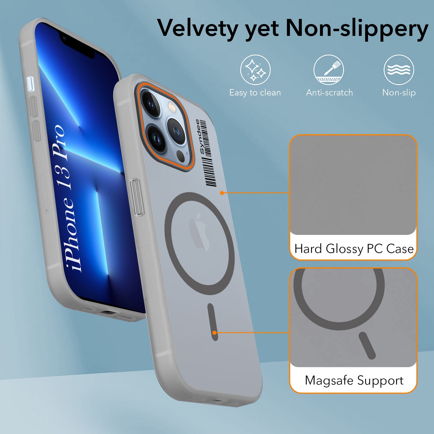 For Apple iPhone 13 Pro Back Cover Case (Soft Touch | Camera Bump Protection | MagSafe Compatible | Matte Finish)