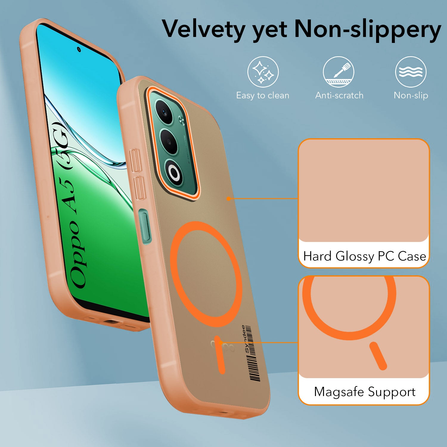 For Oppo A5 5G Back Cover Case (Soft Touch | Camera Bump Protection | MagSafe Compatible | Matte Finish)