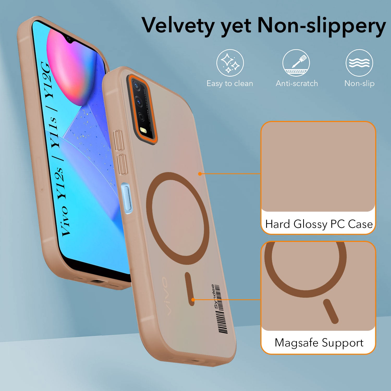 For Vivo Y12s | Y11s | Y12G Back Cover Case (Soft Touch | Camera Bump Protection | MagSafe Compatible | Matte Finish)