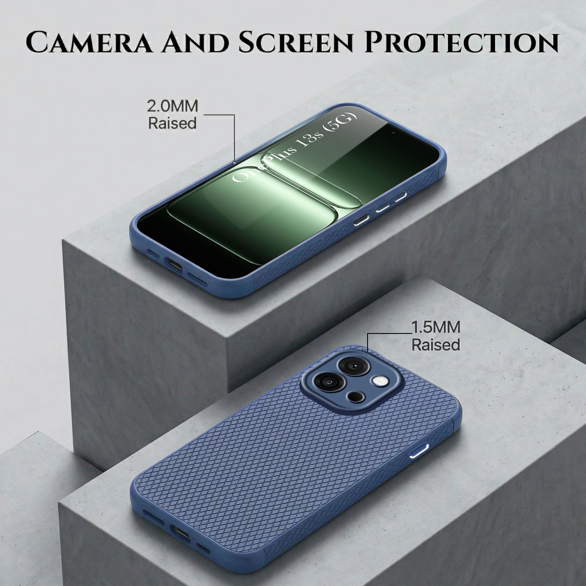 For OnePlus 13S Combo with Back Cover and 9H Tempered Glass (Lifetime Anti-Yellow | Crystal Clear Shockproof | Oleophobic Coating Screen Glass)