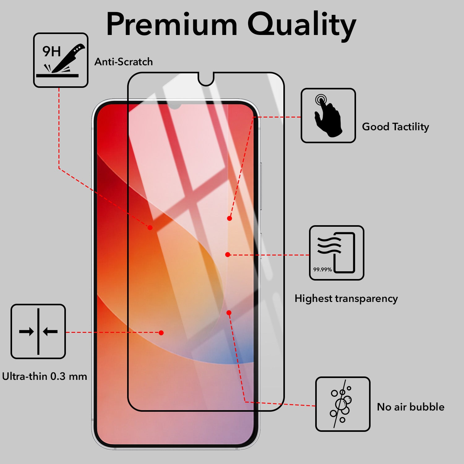 (Pack of 2) Tempered Glass For Redmi 15A 5G Military-Grade Gorilla Screen Protector  With Installation Kit | Shatterproof, Full Coverage, HD Clear, Scratch Resistant