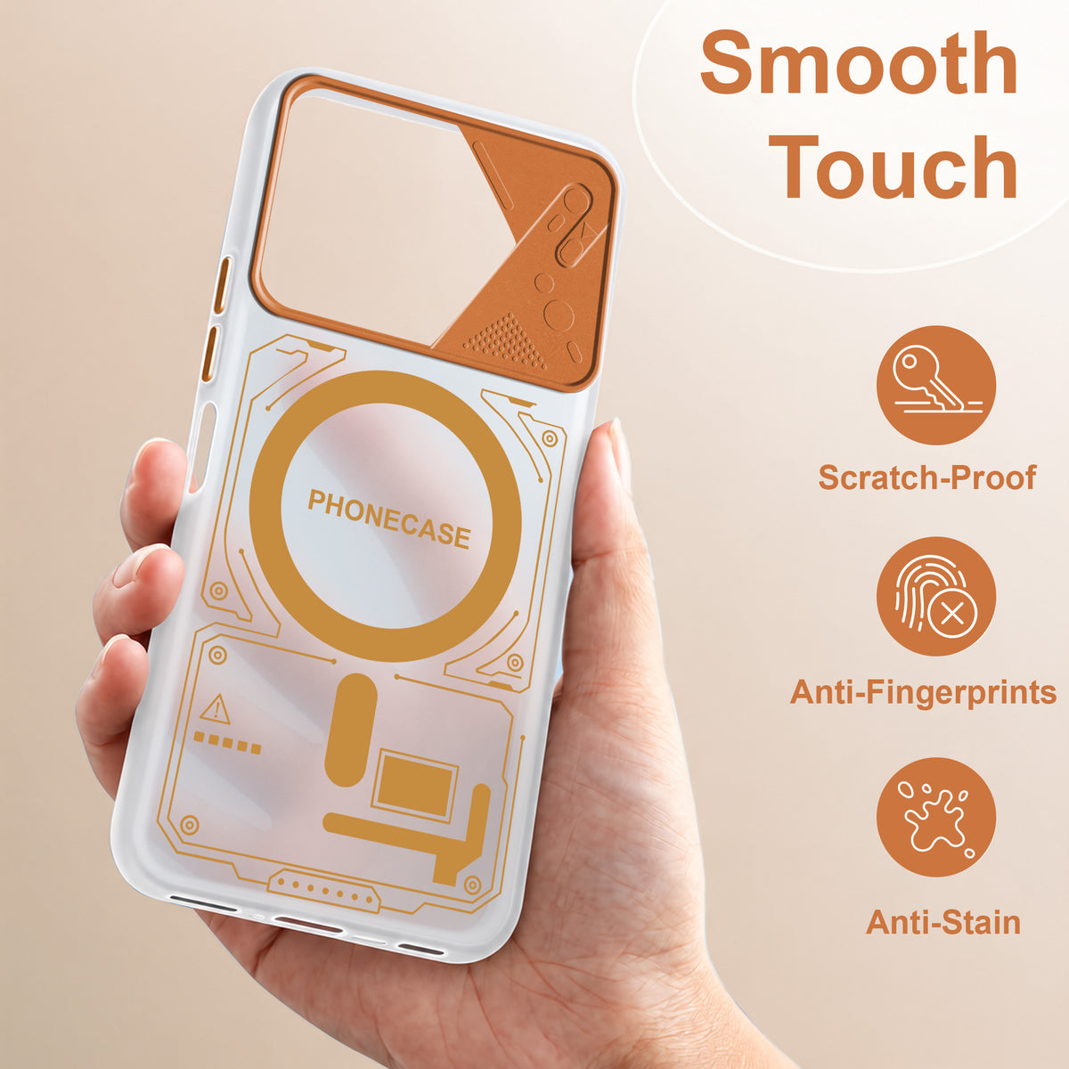 For Motorola Moto G37 Metallic Back Cover Case (Metallic Camera Protection & Buttons | Translucent Milky Shade | Hard Polycarbonate)