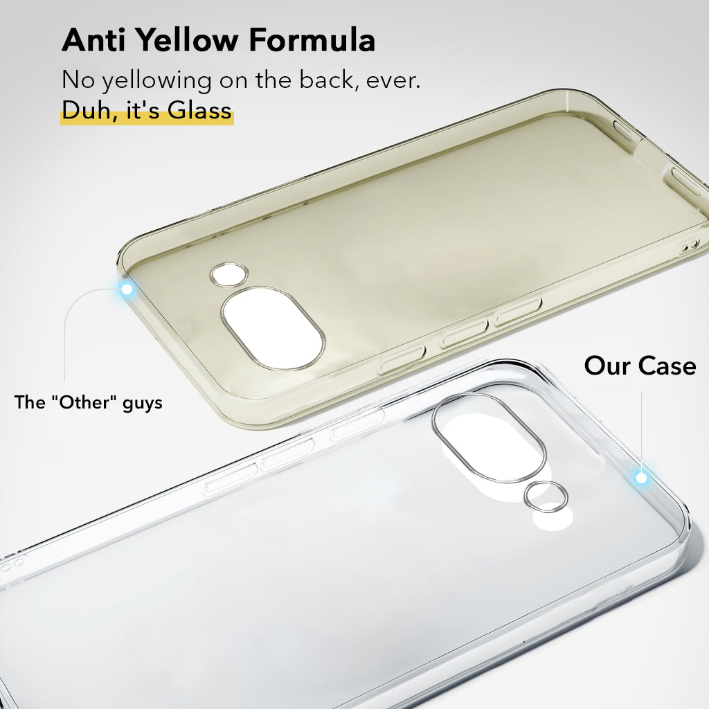 For Google Pixel 9A Back Cover Case (Hard Anti Yellow Clear Case | Sleek Hard Crystal Clear | Drop & Camera Protection | Shockproof Polycarbonate)