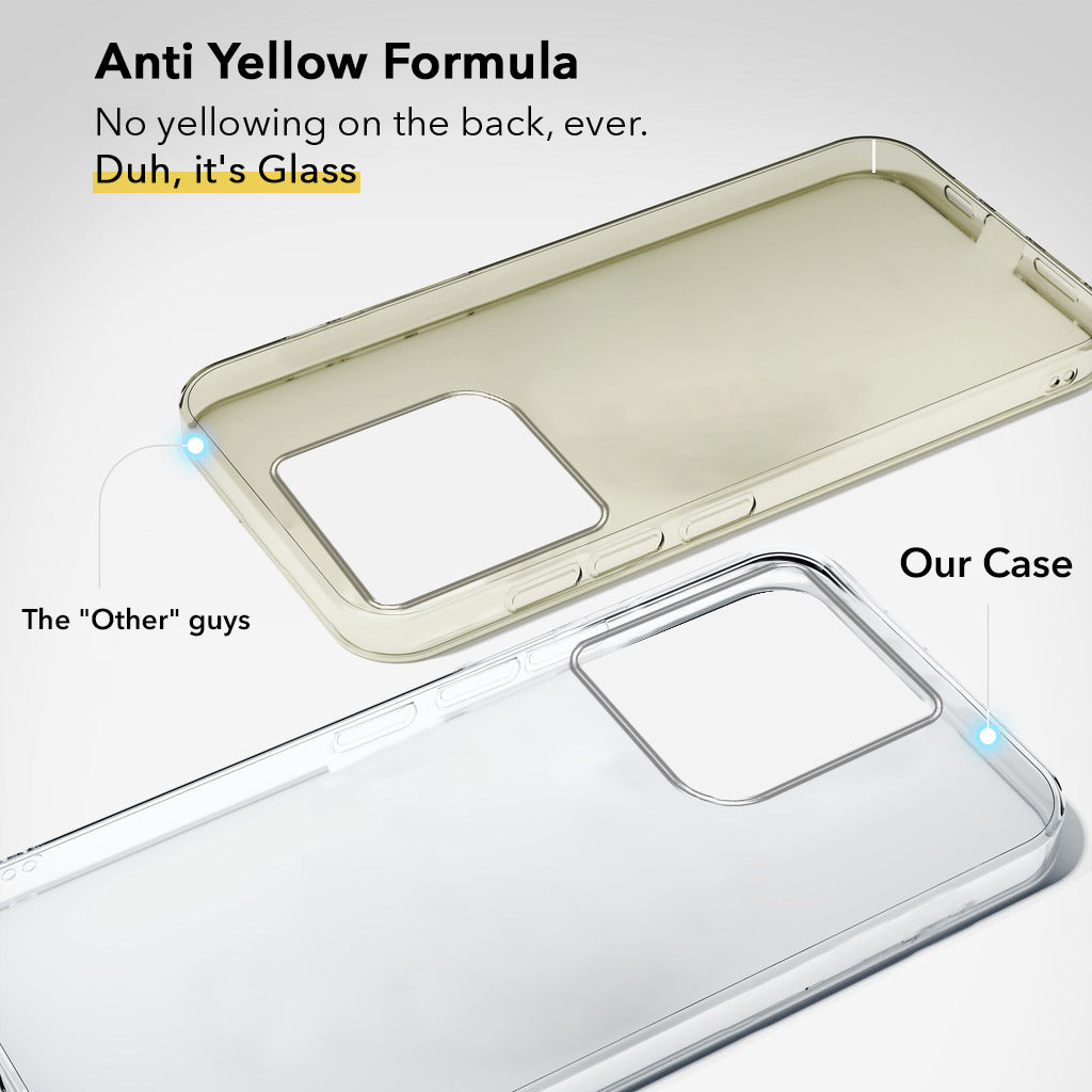 For Motorola Moto Edge 60 Pro Back Cover Case (Hard Anti Yellow Clear Case | Sleek Hard Crystal Clear | Drop & Camera Protection | Shockproof Polycarbonate)