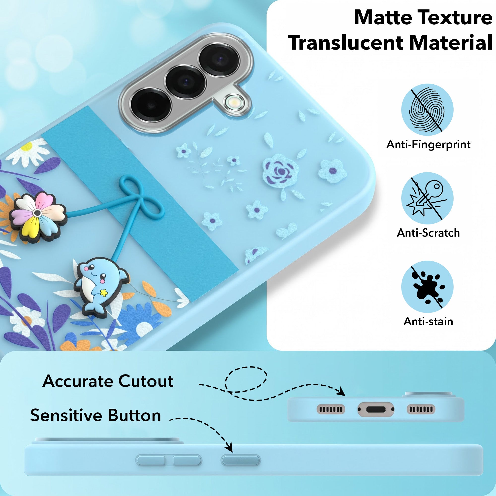 For Samsung Galaxy A26 5G Back Cover Case (3D Cute Cartoons | Hard Back Side Soft | Matte Premium Finish | HD Printing)