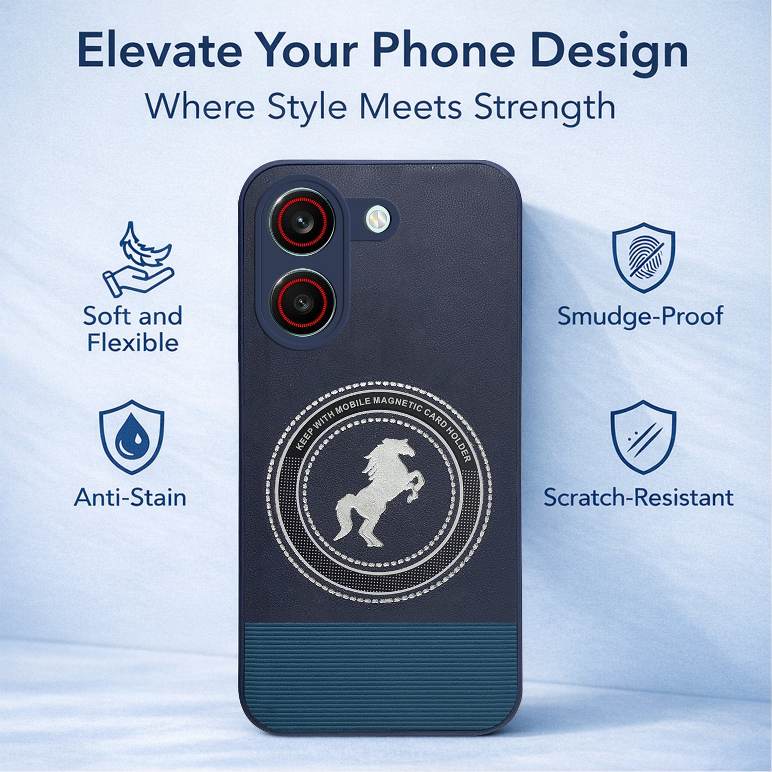 For Redmi Turbo 5 Back Cover Case PU Leather Finish (Professional Minimalist Texture | MagSafe Compatile | Camera Protection | Sleek Sober Formal)