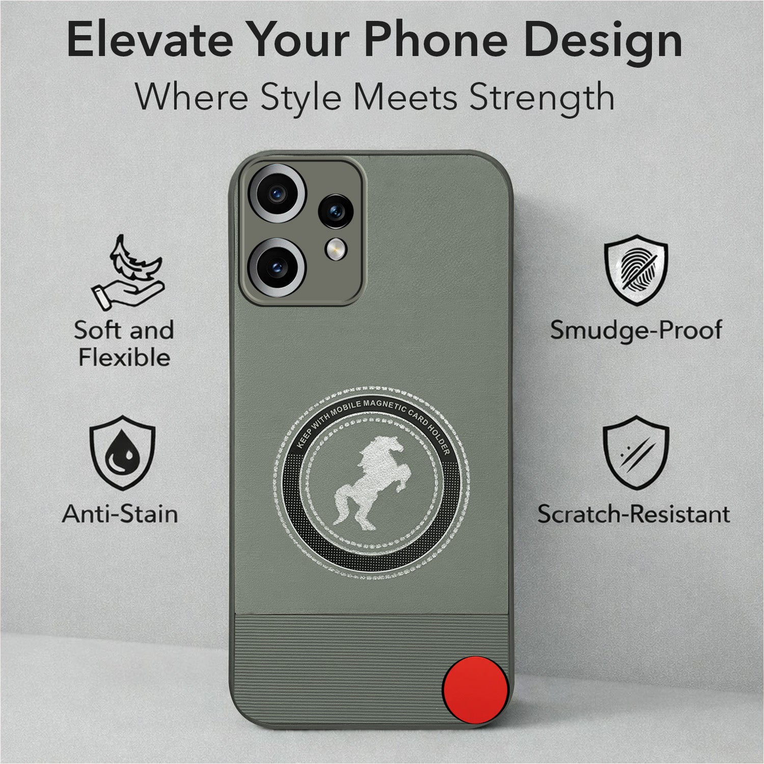 For Nothing CMF Phone 2 Pro Back Cover Case PU Leather Finish (Professional Minimalist Texture | MagSafe Compatile | Camera Protection | Sleek Sober Formal)