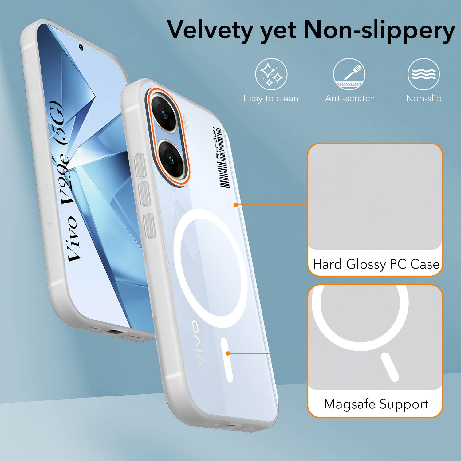 For Vivo V29e 5G Back Cover Case (Soft Touch | Camera Bump Protection | MagSafe Compatible | Matte Finish)