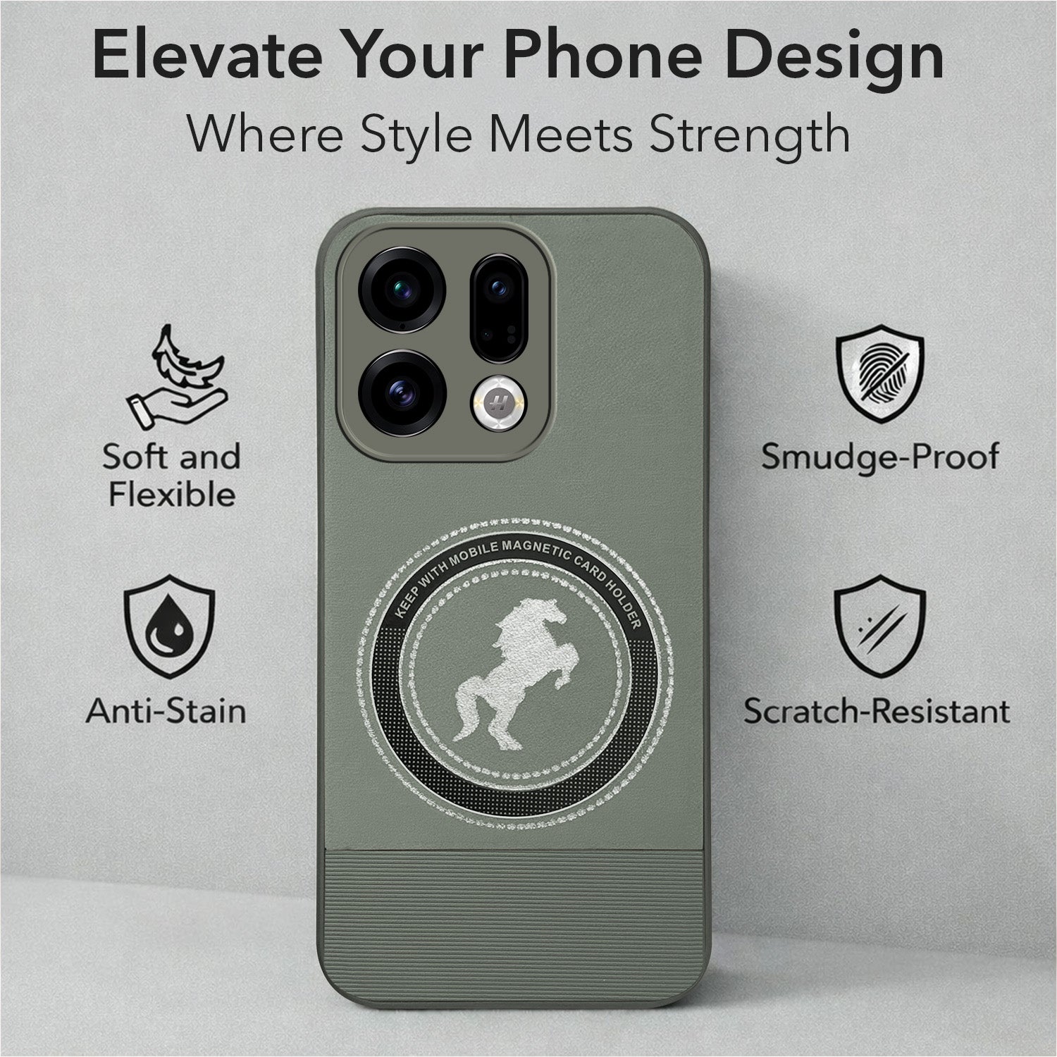 For Oppo Find X9 | Oppo Find X9s Back Cover Case PU Leather Finish (Professional Minimalist Texture | MagSafe Compatile | Camera Protection | Sleek Sober Formal)