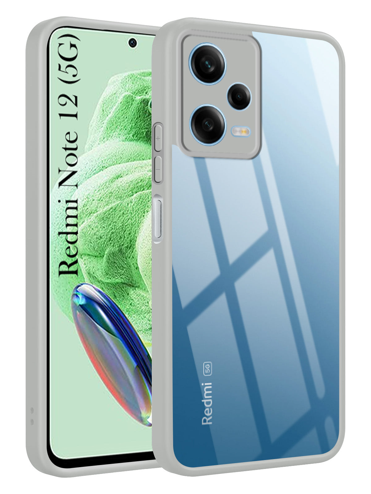 For Redmi Note 12 5G  Back Cover Case Ultra-Hybrid (Lifetime Anti Yellow | Anti Scratch | Crystal Clear Shockproof)