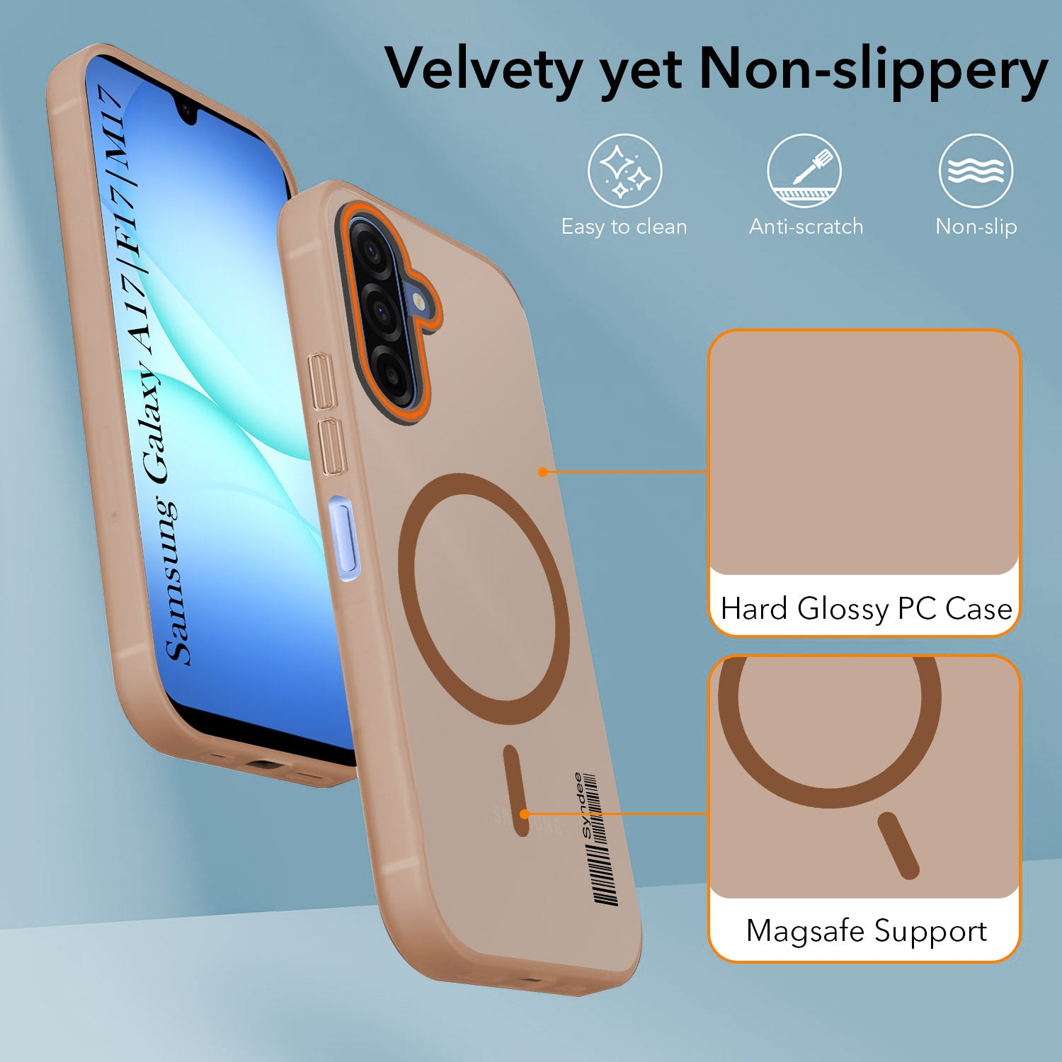 For Samsung Galaxy A17 | Samsung F17 | Samsung M17 5G Back Cover Case (Soft Touch | Camera Bump Protection | MagSafe Compatible | Matte Finish)