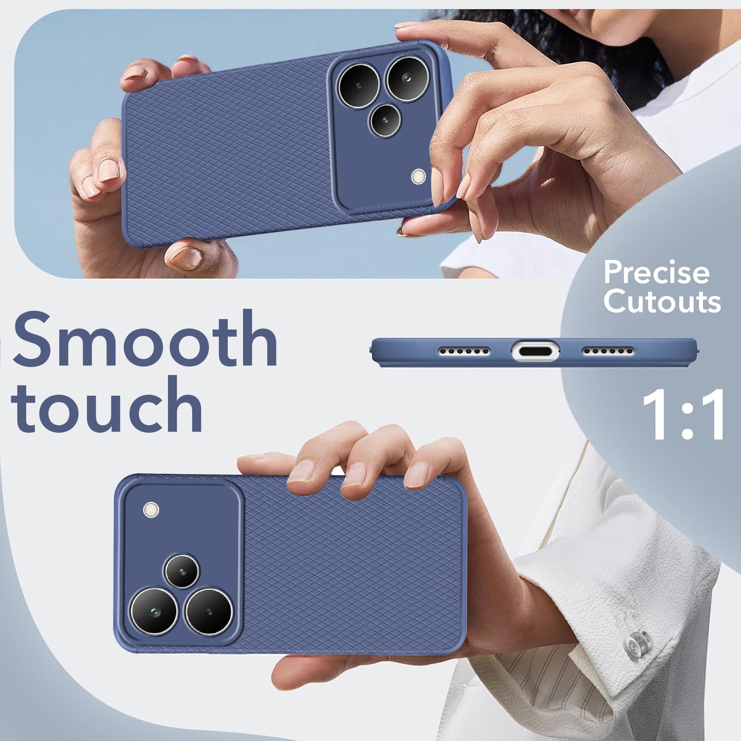 For Realme P4 Pro Back Cover Case Liquid Silicone (Camera Protection | Side Grip Texture | Soft and Flexible)