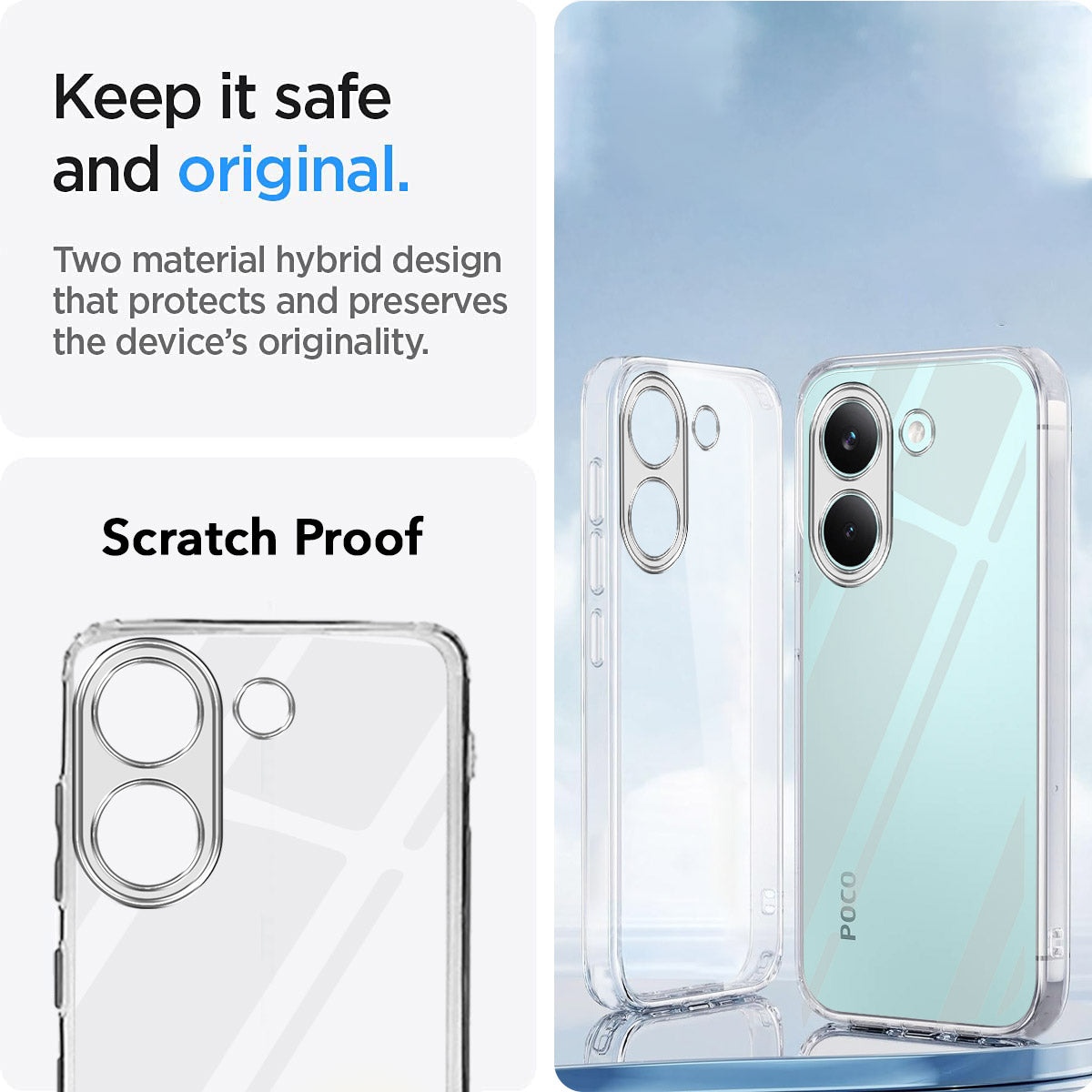 For Poco X8 Pro Back Cover Case Silicone (Clear Shockproof Case with Camera Protection | Soft and Flexible | Transparent)
