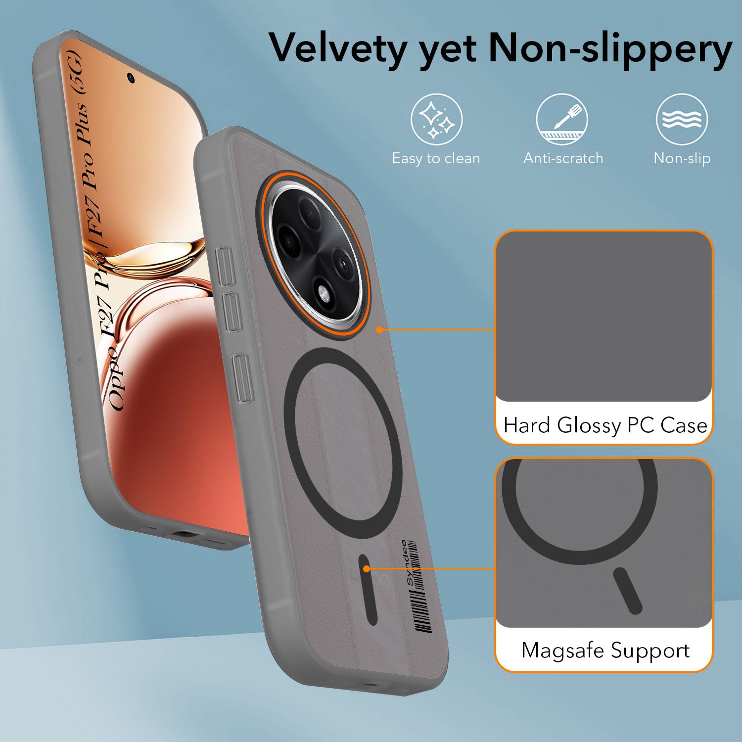 For Oppo F27 Pro | Oppo F27 Pro Plus Back Cover Case (Soft Touch | Camera Bump Protection | MagSafe Compatible | Matte Finish)