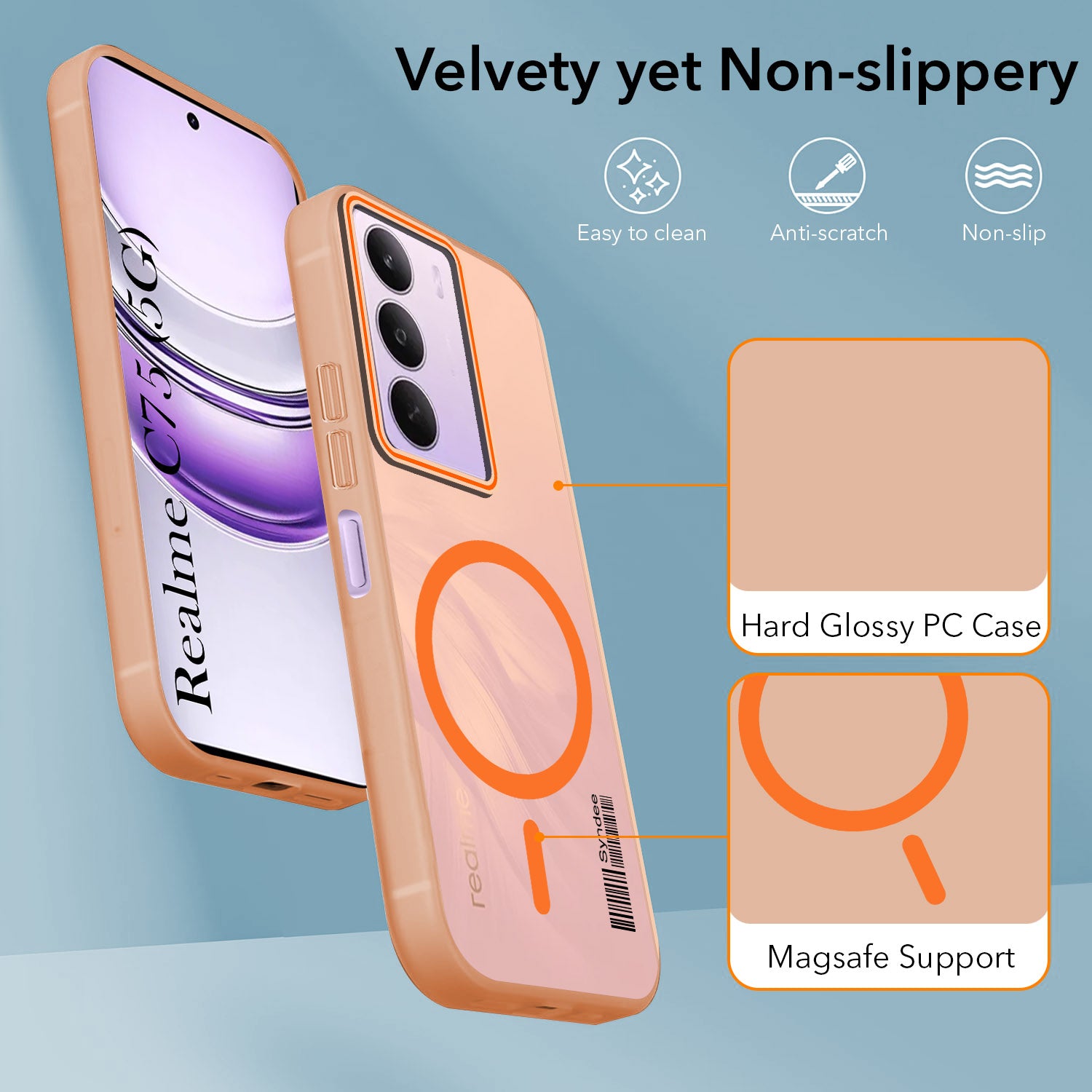 For Realme C75 5G Back Cover Case (Soft Touch | Camera Bump Protection | MagSafe Compatible | Matte Finish)