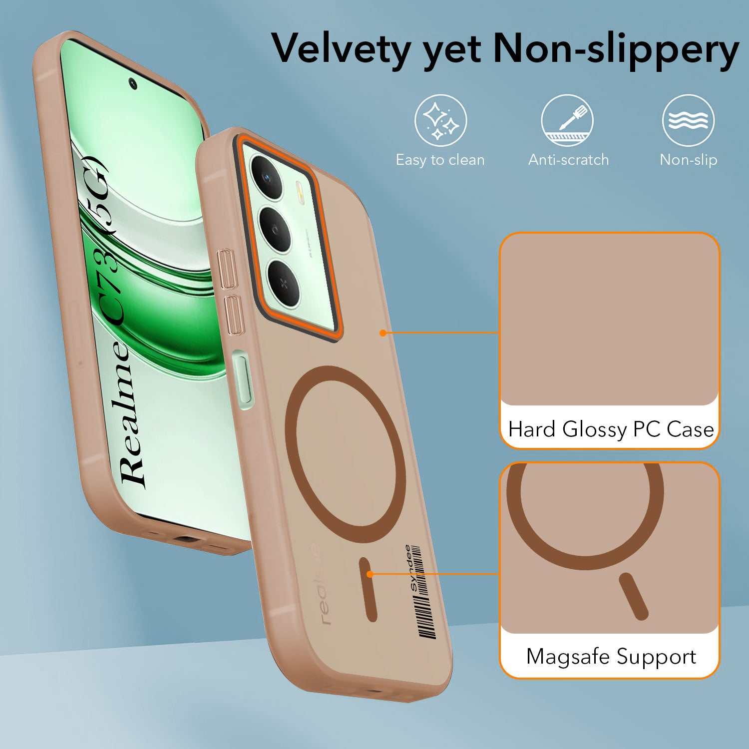 For Realme C73 Back Cover Case (Soft Touch | Camera Bump Protection | MagSafe Compatible | Matte Finish)