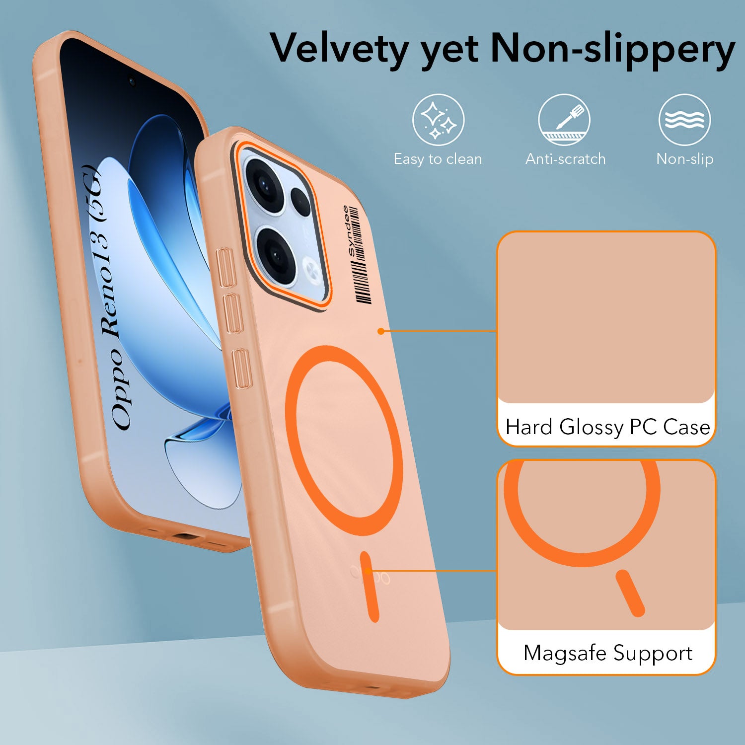 For Oppo Reno13 5G | Oppo Reno 13 5G Back Cover Case (Soft Touch | Camera Bump Protection | MagSafe Compatible | Matte Finish)