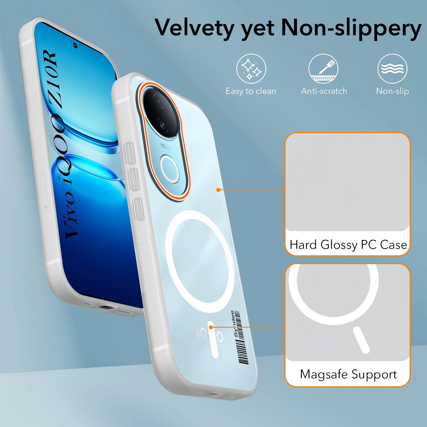 For Vivo iQOO Z10R Back Cover Case (Soft Touch | Camera Bump Protection | MagSafe Compatible | Matte Finish)
