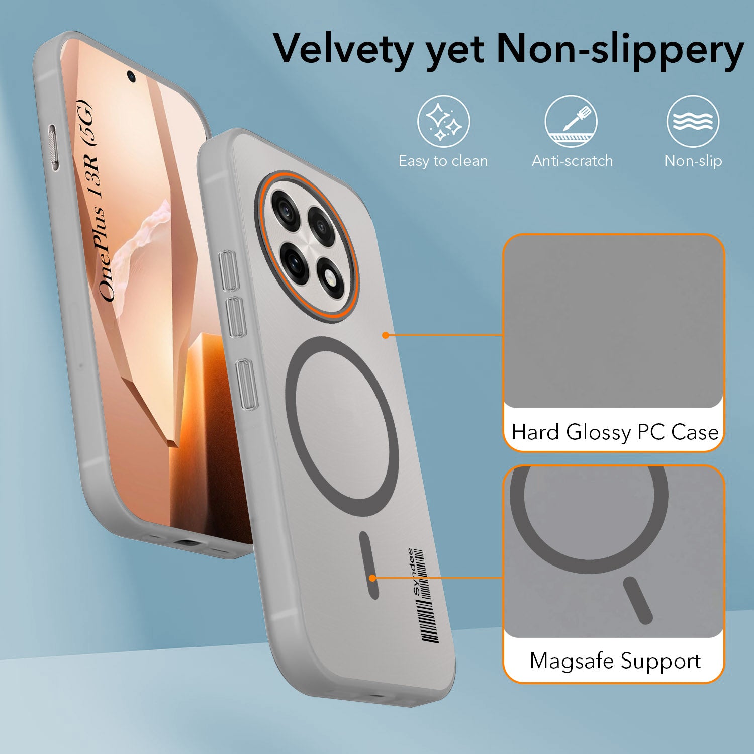For OnePlus 13R Back Cover Case (Soft Touch | Camera Bump Protection | MagSafe Compatible | Matte Finish)
