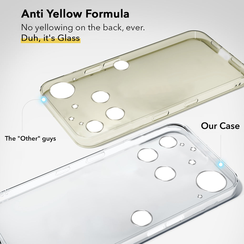 For Nothing Phone 3 Lifetime Anti-Yellow Clear Back Cover Case (Sleek Hard Crystal | Shockproof and Camera Protection)