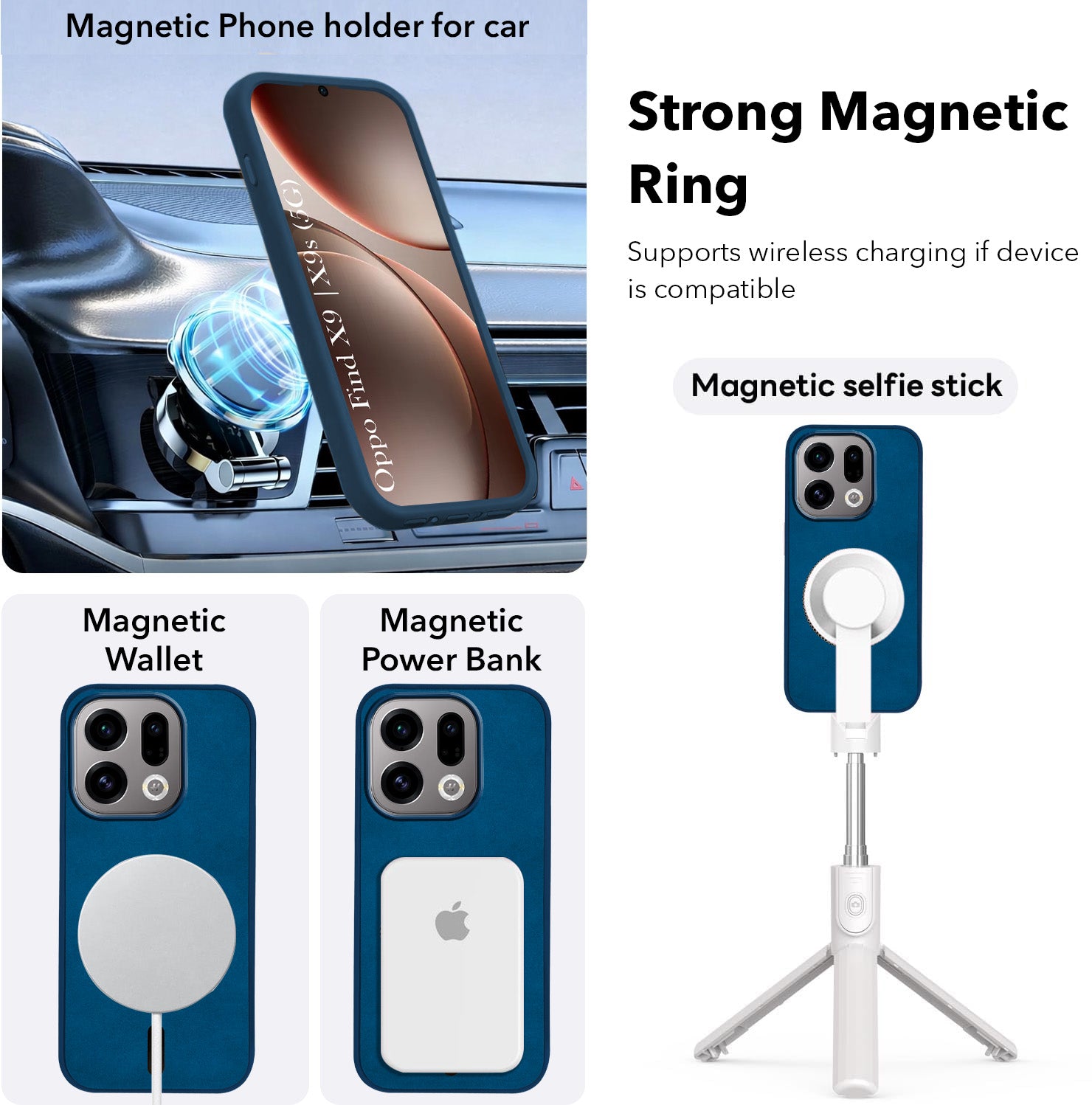 For Oppo Find X9 | Oppo Find X9s Back Cover Case Leather Finish (MagSafe Compatible Wireless Charging | Soft Touch | Camera Bump Protection)