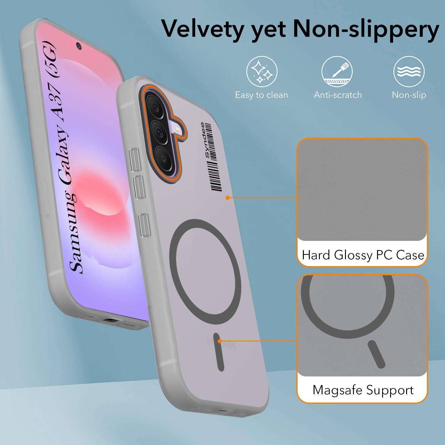 For Samsung Galaxy A37 5G Back Cover Case (Soft Touch | Camera Bump Protection | MagSafe Compatible | Matte Finish)