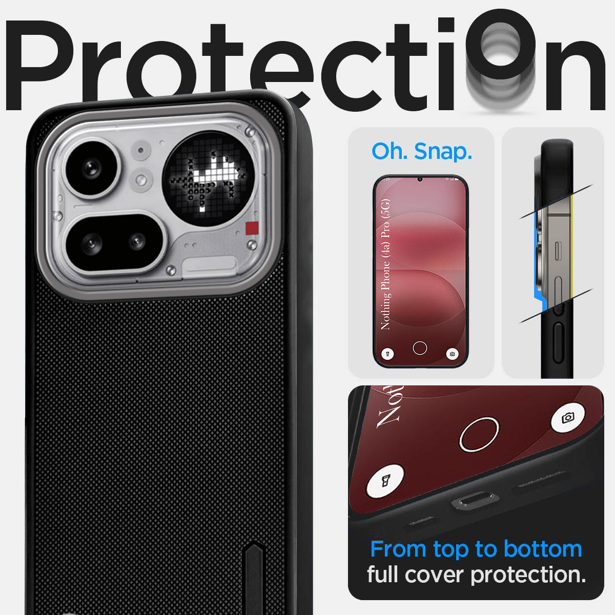 For Nothing Phone 4A Pro 5G Back Cover Case Rubberised (Textured Grip Design | Micro-Fiber Cloth Inside | Slim and Light Weight | Soft Touch and Feel)