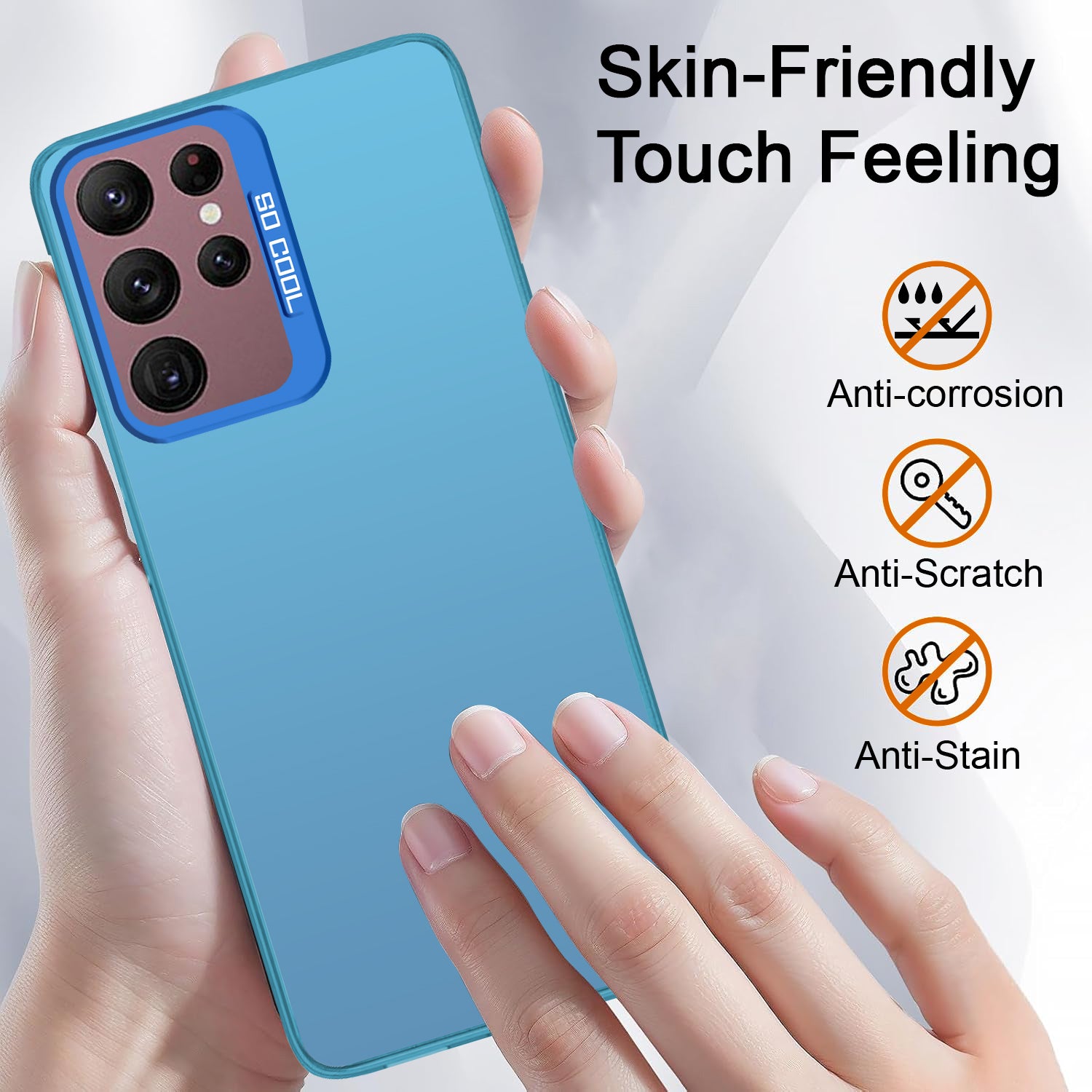 For Samsung Galaxy S22 Ultra 5G Back Cover Case (Velvet Touch | Professional Glossy Finish | Camera Protection Bump)