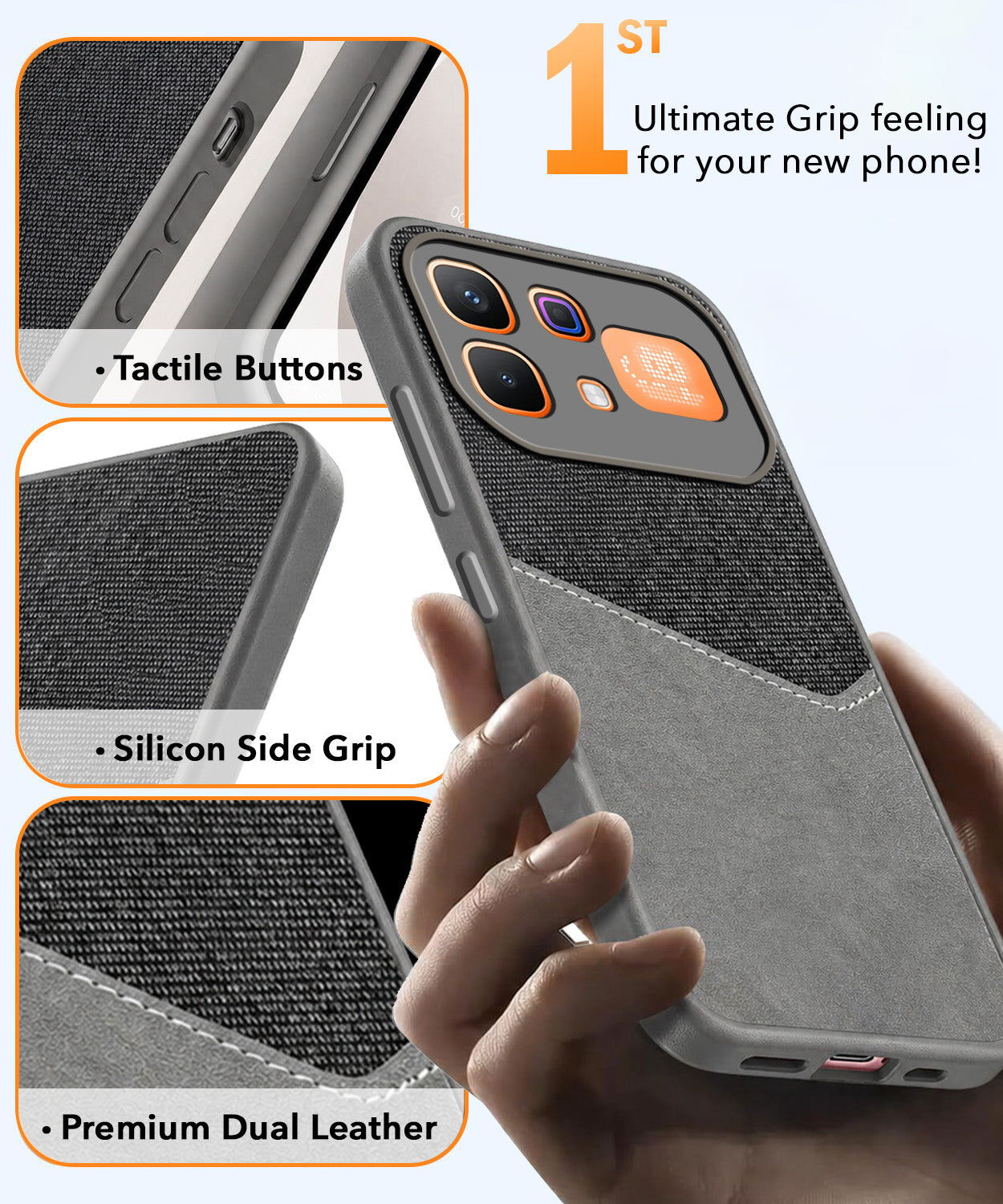 For Infinix Note 60 Pro 5G Back Cover Case (Dual PU Leather Stitch | Professional Minimalist | Soft and Flexible)