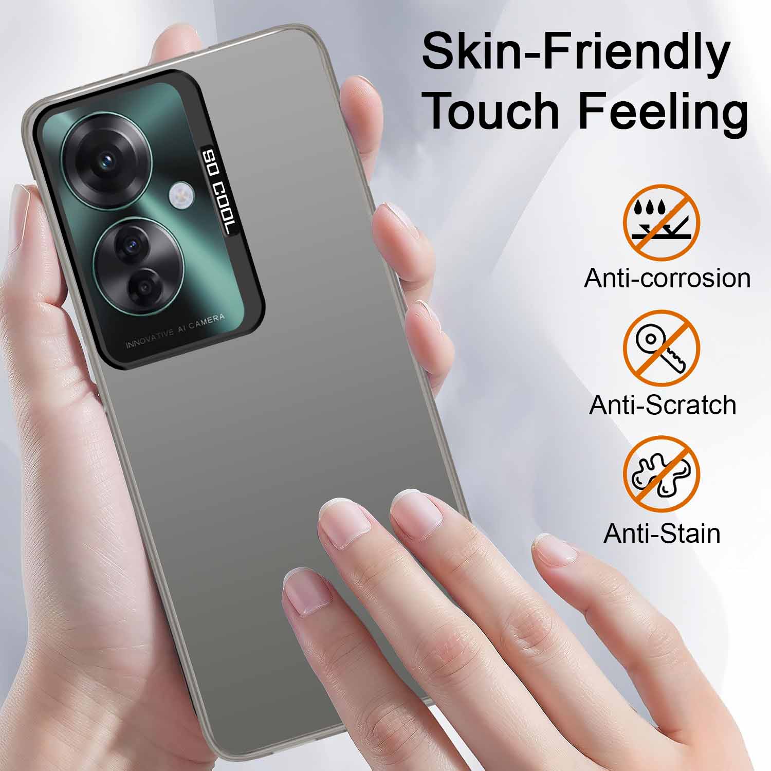 For Oppo Reno11 F 5G | Oppo Reno 11F 5G Hard Back Cover Case (Velvet Touch | Professional Glossy Finish | Camera Protection Bump)