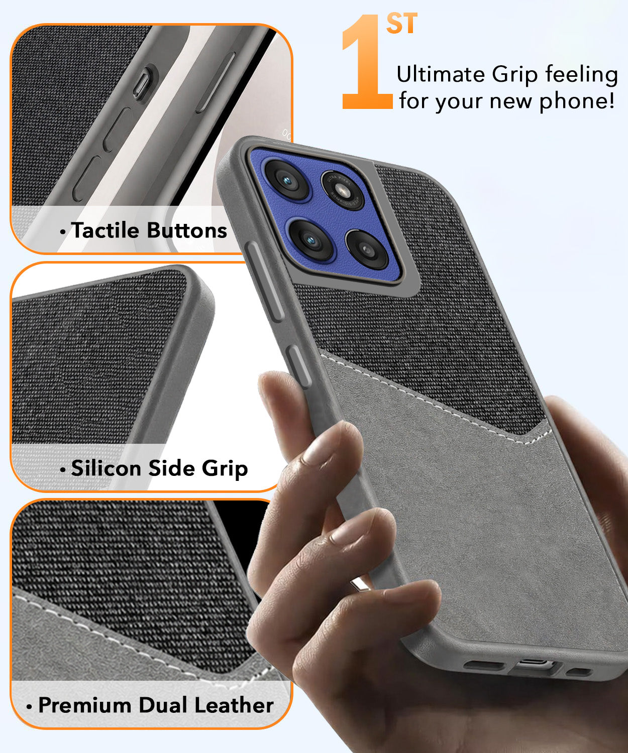 For Motorola Moto Edge 60 Stylus Back Cover Case (Dual PU Leather Stitch | Professional Minimalist | Soft and Flexible)
