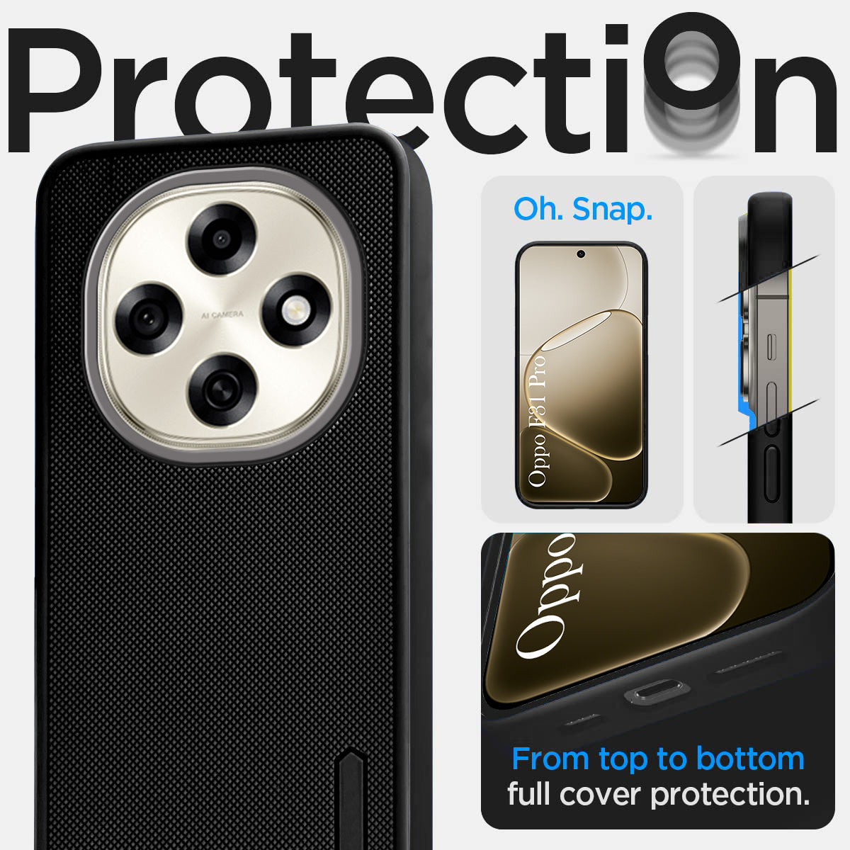 For Oppo F31 Pro Back Cover Case (Textured Grip Design | Micro-Fiber Cloth Inside | Slim and Light Weight | Soft Touch and Feel)