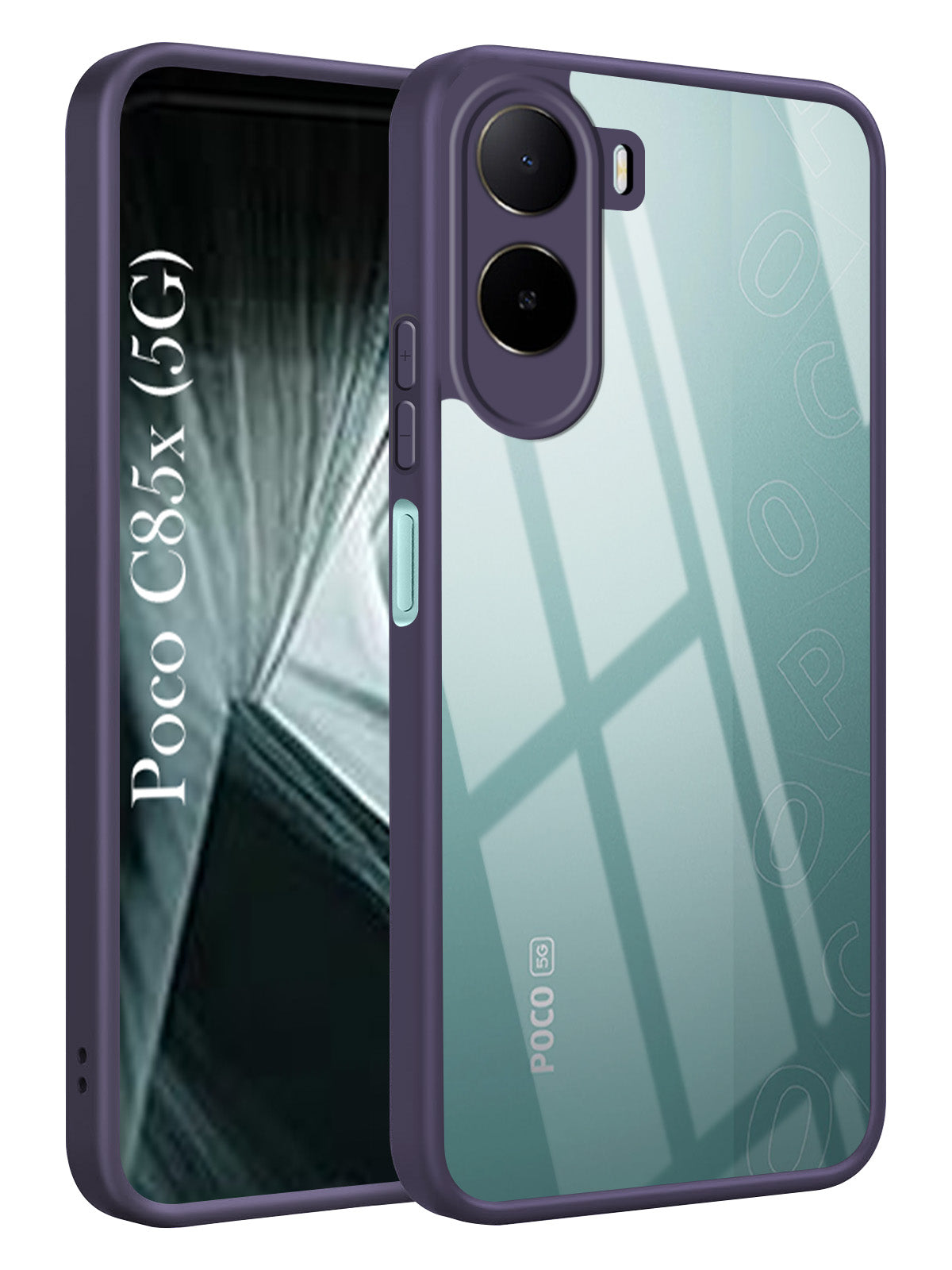 For Poco C85x 5G Back Cover Case Ultra-Hybrid (Lifetime Anti Yellow | Anti Scratch | Crystal Clear Shockproof)