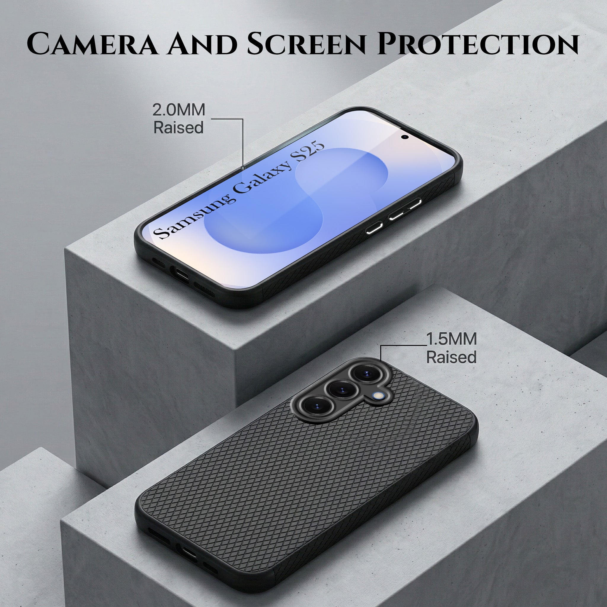 For Samsung Galaxy S25 Combo with Back Cover and 9H Tempered Glass (Liquid Silicone | Camera Protection | Oleophobic Coating Screen Glass)