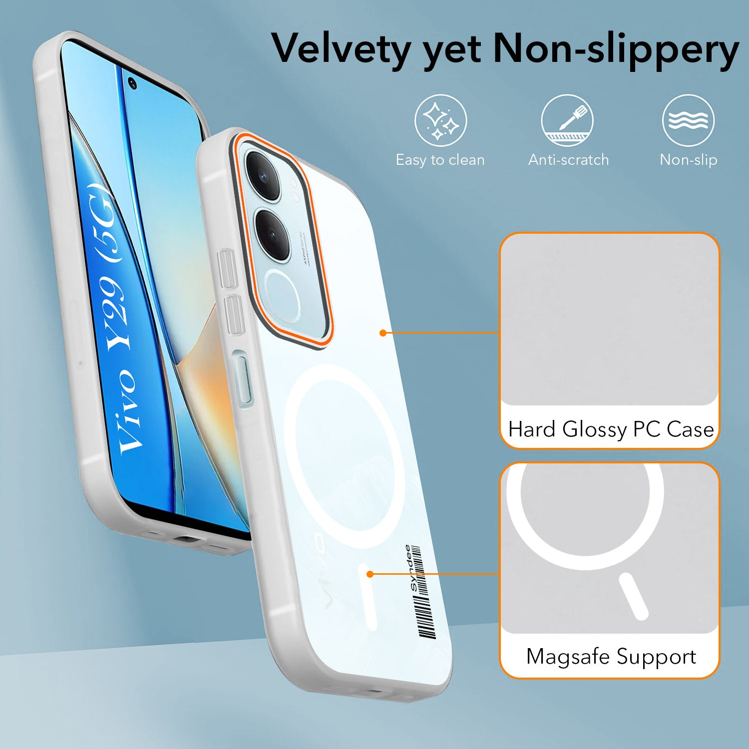 For Vivo Y29 Back Cover Case (Soft Touch | Camera Bump Protection | MagSafe Compatible | Matte Finish)
