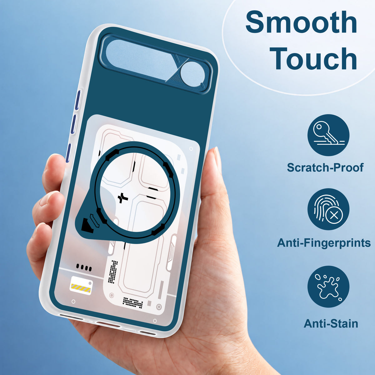 For Realme 16 Metallic Back Cover Case (Metallic Camera Protection & Buttons | Translucent Milky Shade | Hard Polycarbonate)