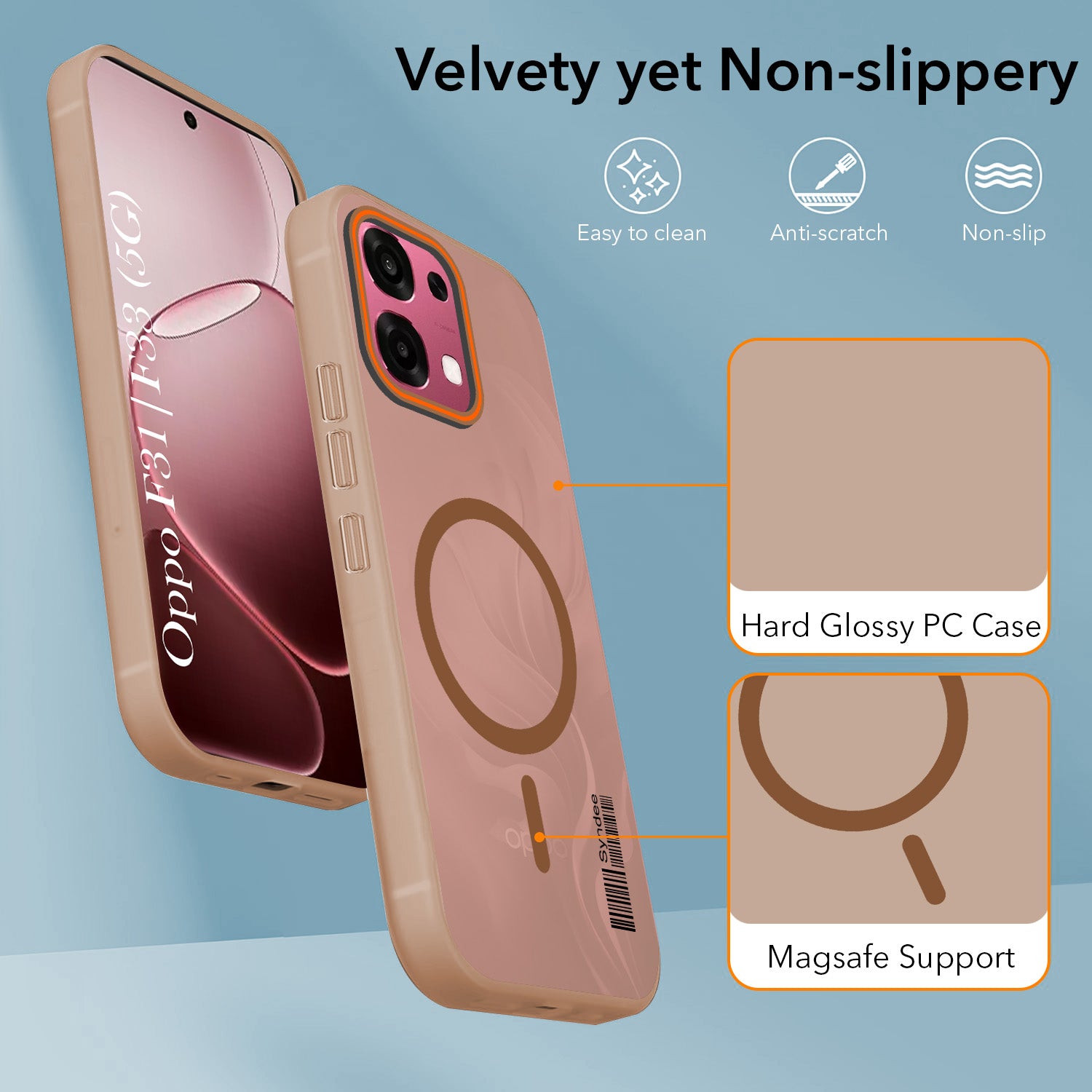 For Oppo F31 5G | Oppo F33 5G Back Cover Case (Soft Touch | Camera Bump Protection | MagSafe Compatible | Matte Finish)