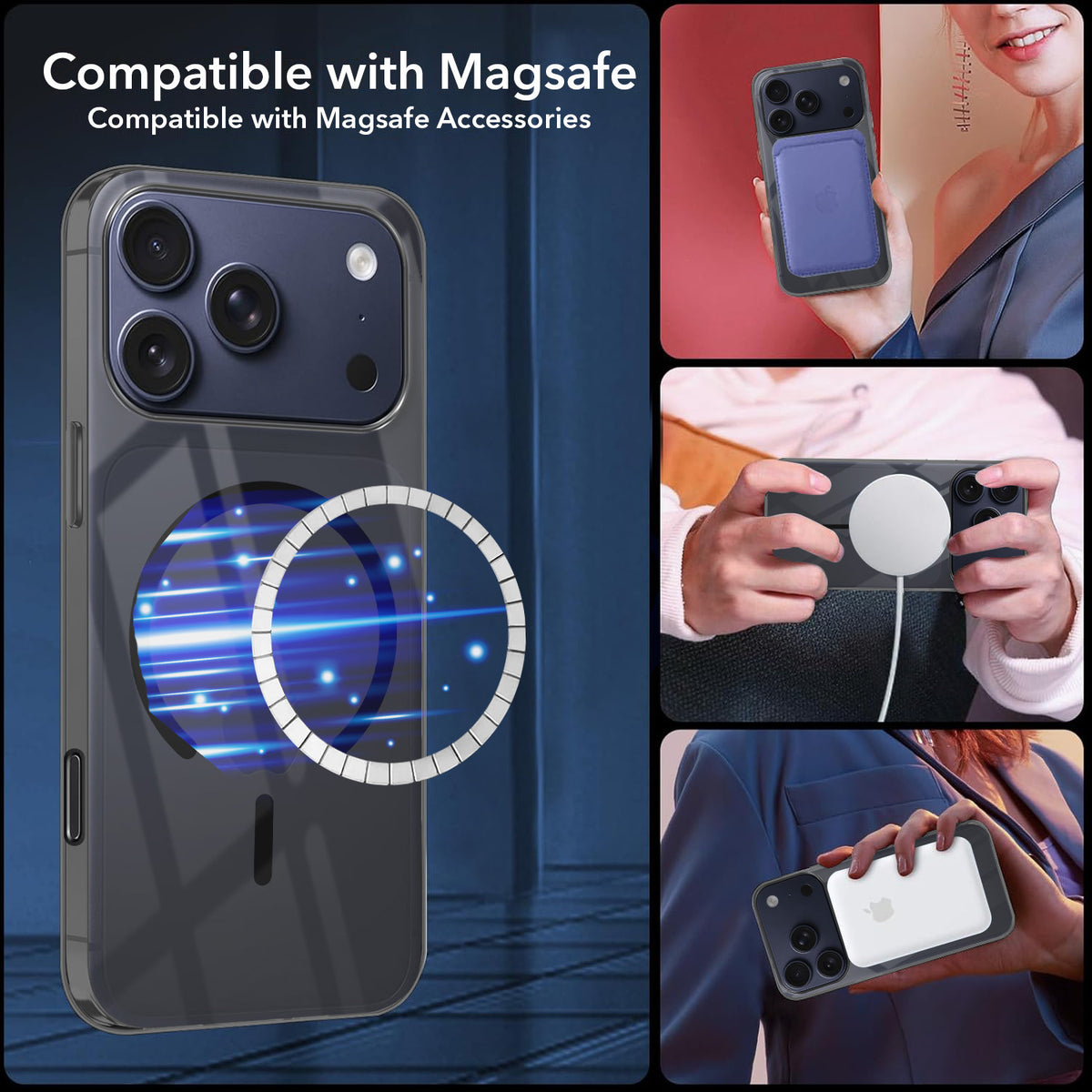 For iPhone 17 Pro | iPhone 18 Pro Back Cover Case Crystal Anti Yellow (MagSafe Wireless Charging Support |Camera Protection Bump)