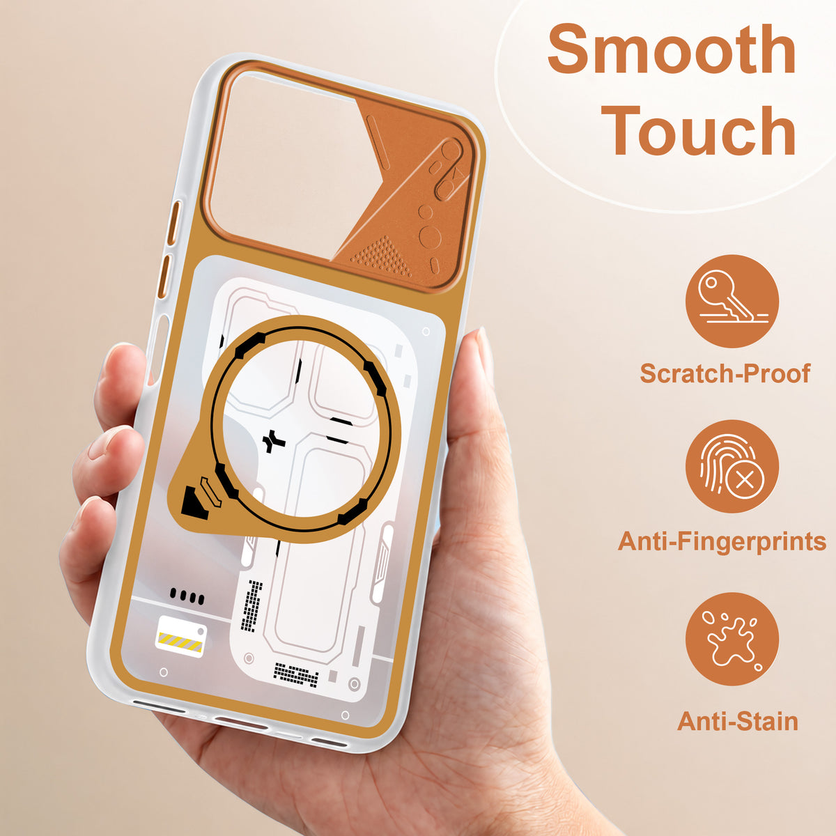 For Vivo Y05 4G | Vivo T5 Lite 5G Metallic Back Cover Case (Metallic Camera Protection & Buttons | Translucent Milky Shade | Hard Polycarbonate)