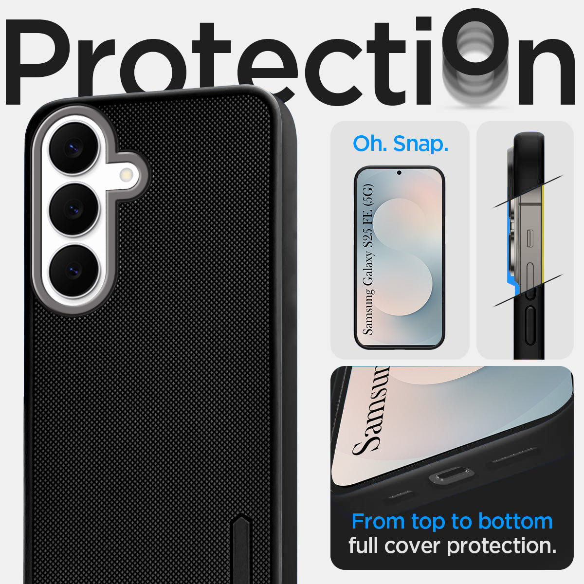 For Samsung Galaxy S25 FE Back Cover Case (Textured Grip Design | Micro-Fiber Cloth Inside | Slim and Light Weight | Soft Touch and Feel)