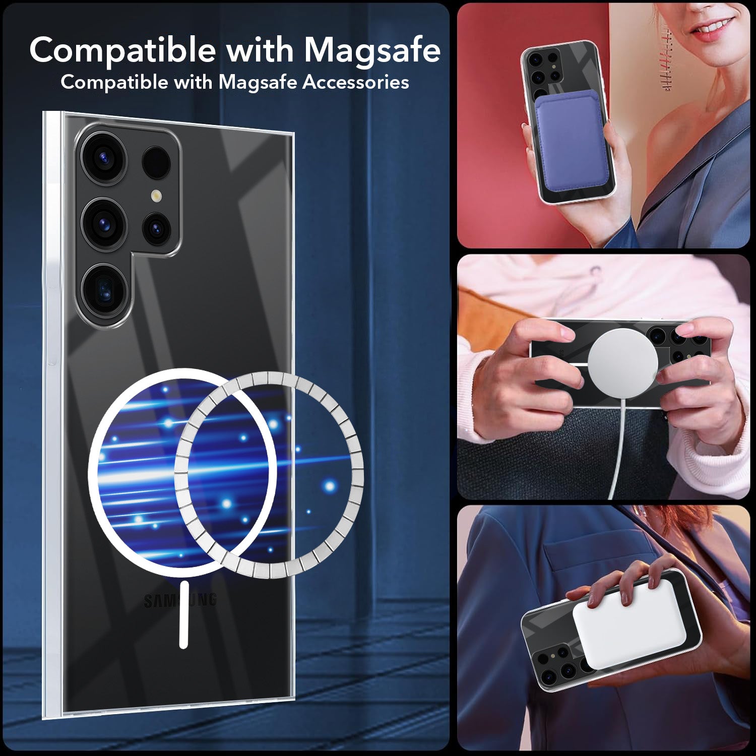 For Samsung Galaxy S23 Ultra 5G Back Cover Case (MagSafe Wireless Charging Support |Camera Protection Bump)