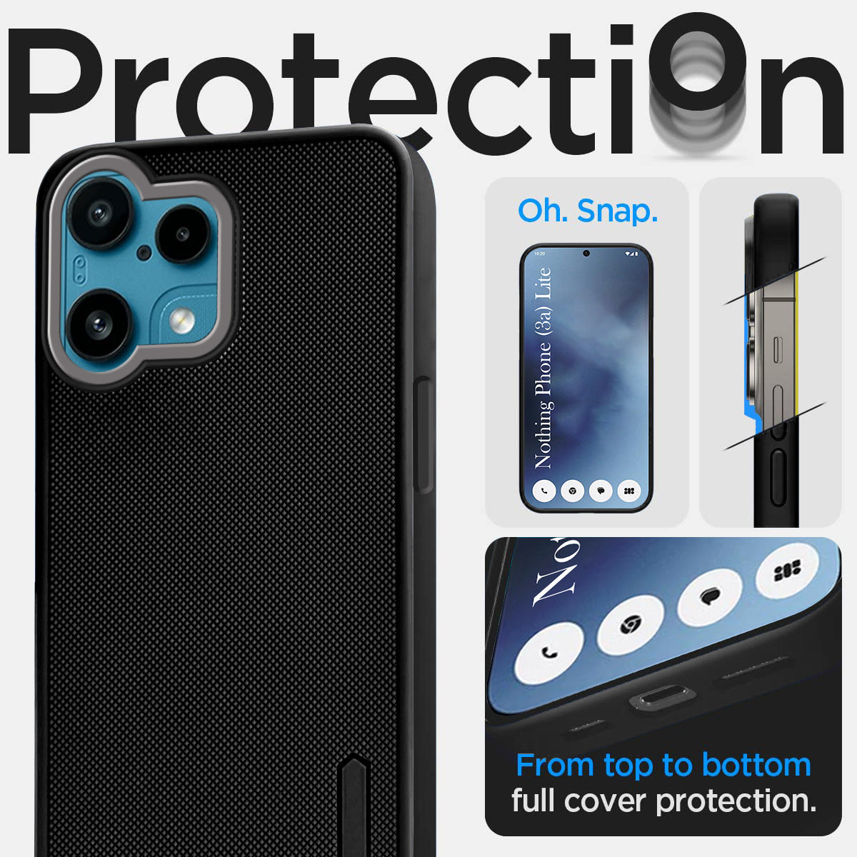 For Nothing Phone 3A Lite Rubberised (Textured Grip Design | Micro-Fiber Cloth Inside | Slim and Light Weight | Soft Touch and Feel)