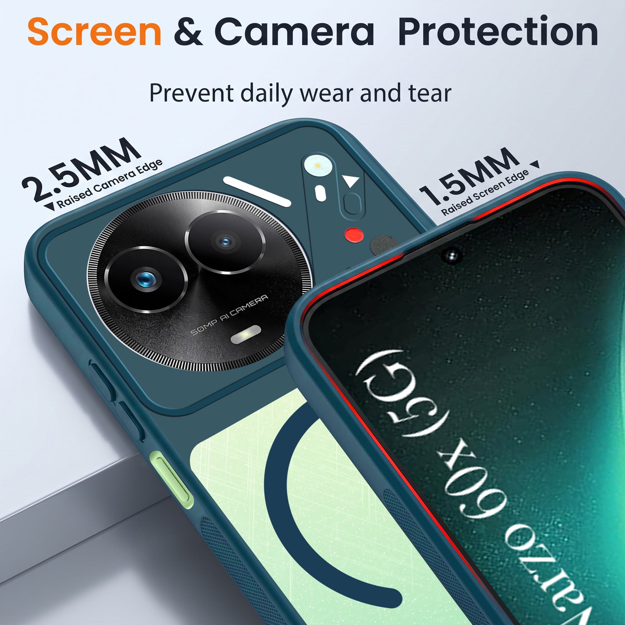 For Realme Narzo 60x Back Cover Case Lifetime Anti-Yellow Clear (Camera Protection | Side Grip | Wireless MagSafe Compatible)