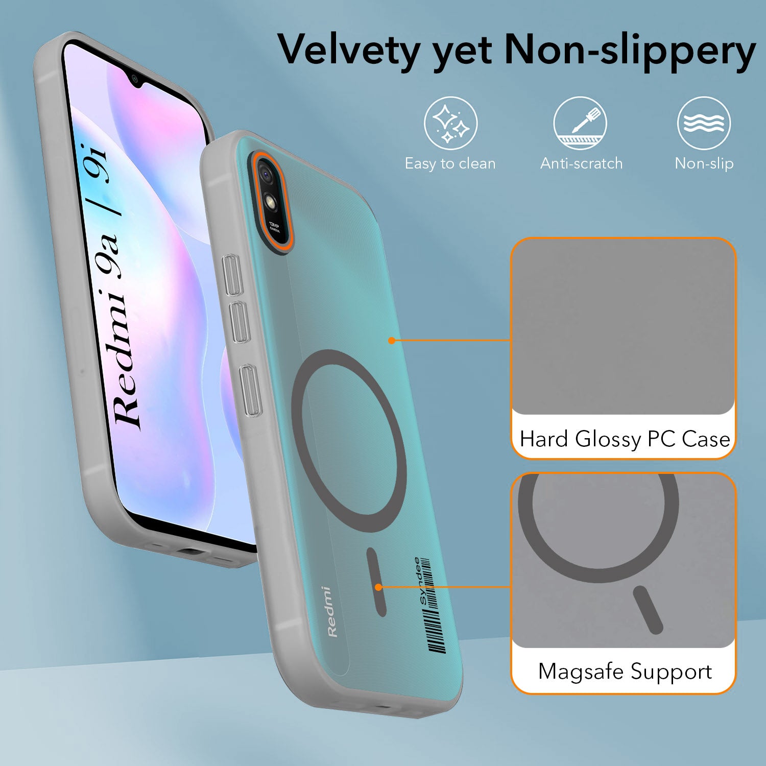 For Xiaomi Mi Redmi 9A | Redmi 9i Back Cover Case (Soft Touch | Camera Bump Protection | MagSafe Compatible | Matte Finish)