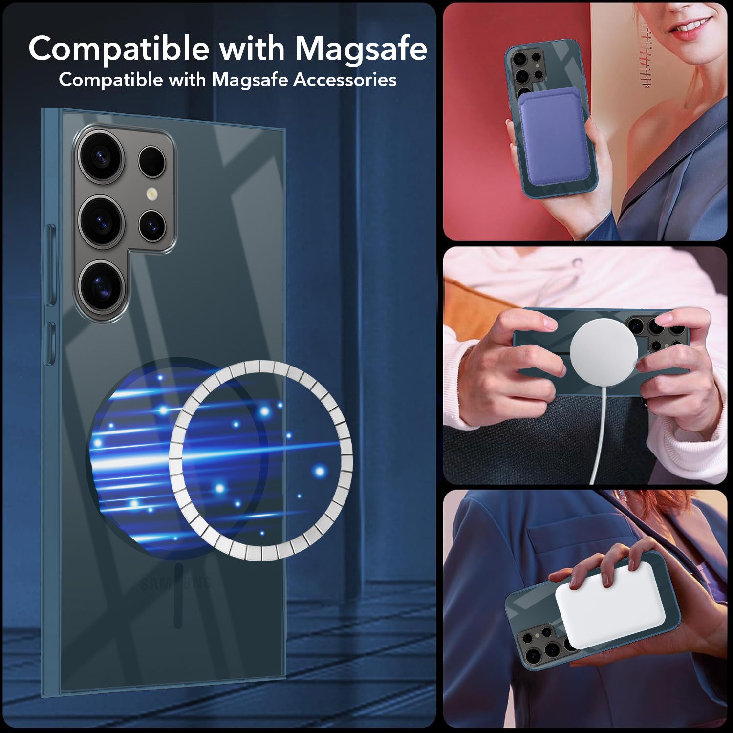 For Samsung Galaxy S24 Ultra Back Cover Case (MagSafe Wireless Charging Support |Camera Protection Bump)