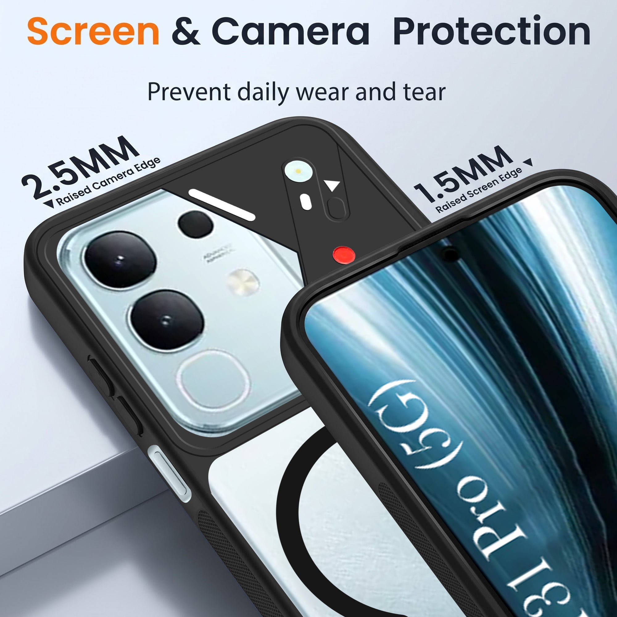 For Vivo T4x | Vivo Y31 Pro Back Cover Case Lifetime Anti-Yellow Clear (Camera Protection | Side Grip | Wireless MagSafe Compatible)