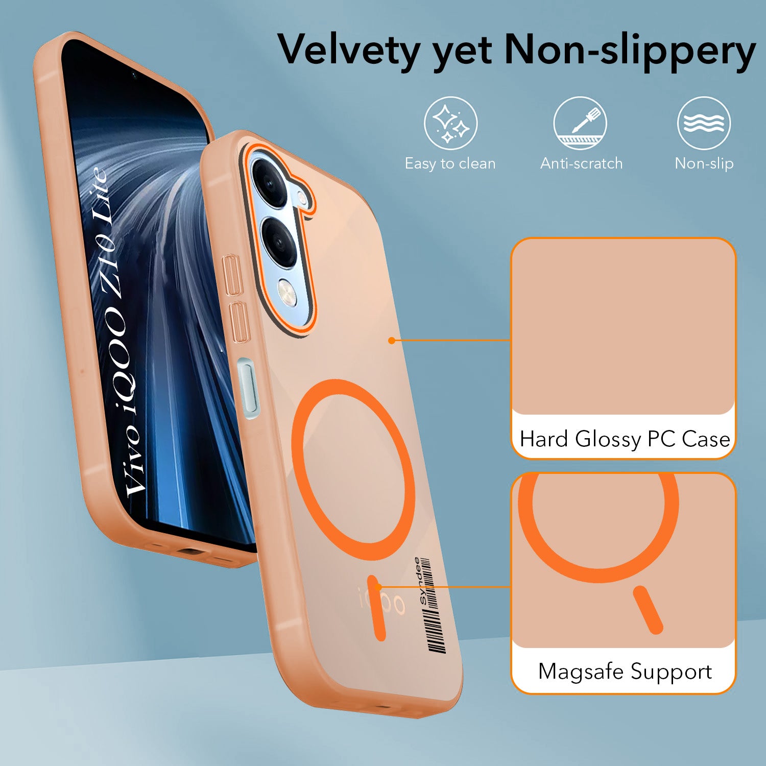 For Vivo iQOO Z10 Lite Back Cover Case (Soft Touch | Camera Bump Protection | MagSafe Compatible | Matte Finish)