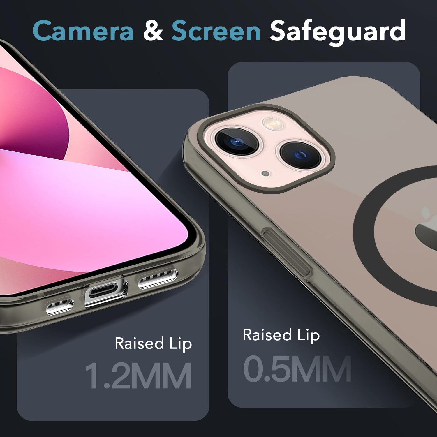 For Apple iPhone 13 Back Cover Case (Frosted Matte Feel | MagSafe Compatible Wireless Charging | Polycarbonate Material)