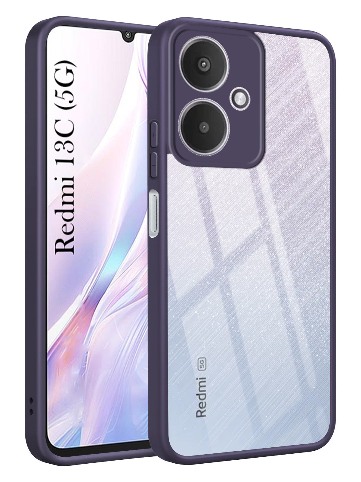 For Redmi 13C 5G Back Cover Case Ultra-Hybrid (Lifetime Anti Yellow | Anti Scratch | Crystal Clear Shockproof)