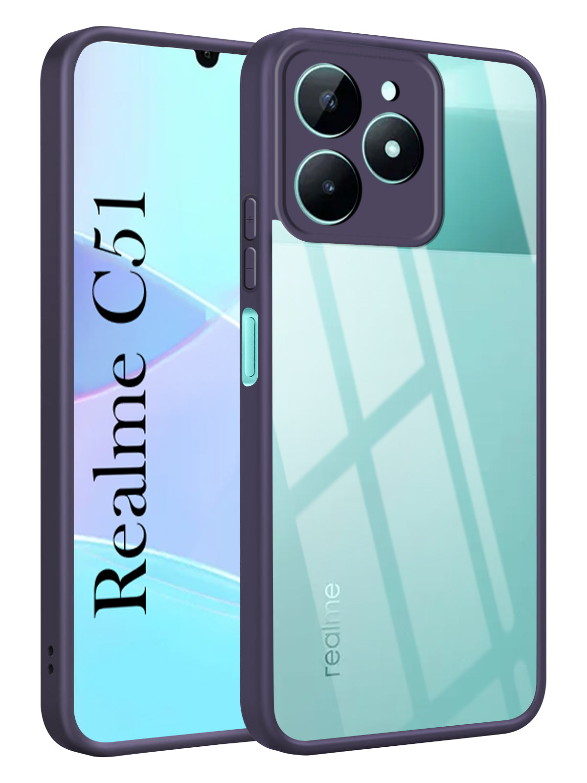 For Realme C51 Back Cover Case Ultra-Hybrid (Lifetime Anti Yellow | Anti Scratch | Crystal Clear Shockproof)